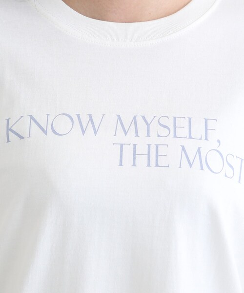 INDIVI(インディヴィ)の「【LIFE】オーガニック メッセージロゴTシャツ(Tシャツ/カットソー・レディース・ホワイト・13/38)」の9枚目の写真