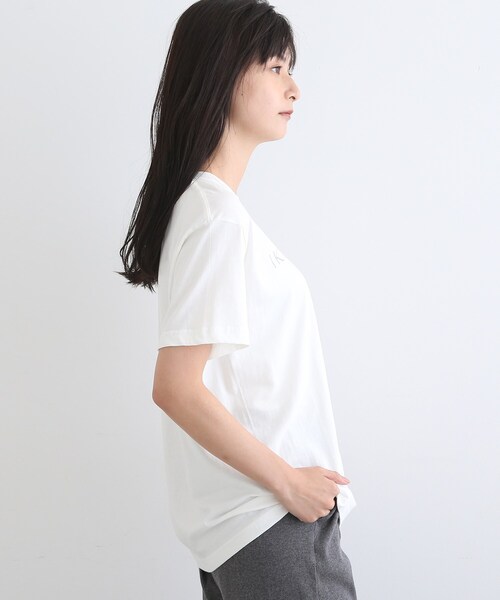 INDIVI(インディヴィ)の「【LIFE】オーガニック メッセージロゴTシャツ(Tシャツ/カットソー・レディース・ホワイト・13/38)」の11枚目の写真