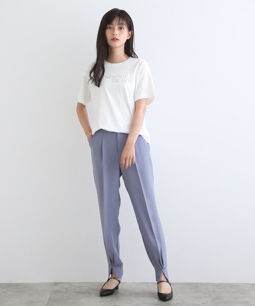 INDIVI(インディヴィ)の「【LIFE】オーガニック メッセージロゴTシャツ(Tシャツ/カットソー・レディース・ホワイト・13/38)」の16枚目の写真