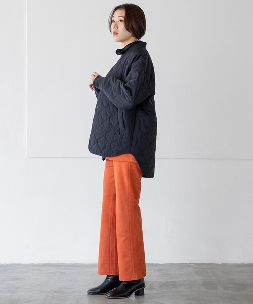 THE SHOP TK （ザ ショップ ティーケー ）の「◆【蓄熱保温/軽い】中綿キルトMA-1/CLUEL 11月号掲載（ブルゾン・レディース・オリーブ/アイボリー/ブラック/ベージュ・13/14/11/12）」の17枚目の写真