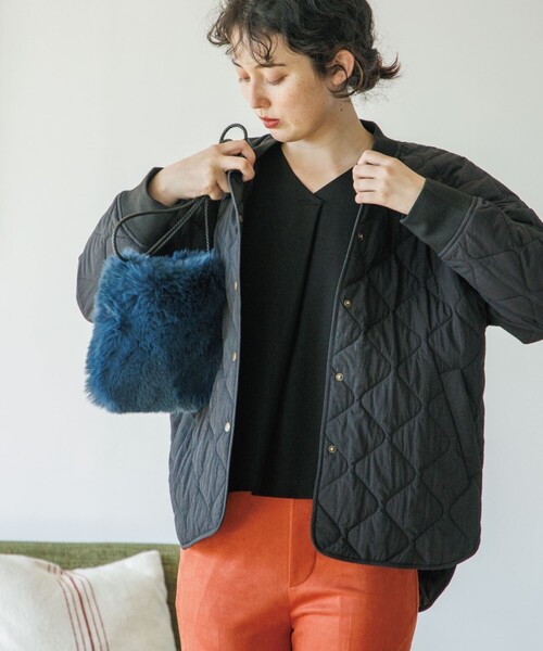 THE SHOP TK （ザ ショップ ティーケー ）の「◆【蓄熱保温/軽い】中綿キルトMA-1/CLUEL 11月号掲載（ブルゾン・レディース・オリーブ/アイボリー/ブラック/ベージュ・13/14/11/12）」の19枚目の写真