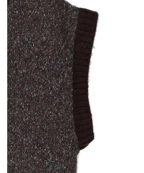 CRAFT STANDARD BOUTIQUE（クラフトスタンダードブティック）の「メランジVネックベスト（ベスト・レディース・ベージュ/ブラウン・FREE）」の10枚目の写真