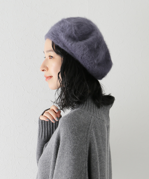 B.C STOCK（ベーセーストック）の「シャギーベレー（ハンチング/ベレー帽・レディース・ブラック/チャコールグレー/グレー・FREE）」の11枚目の写真