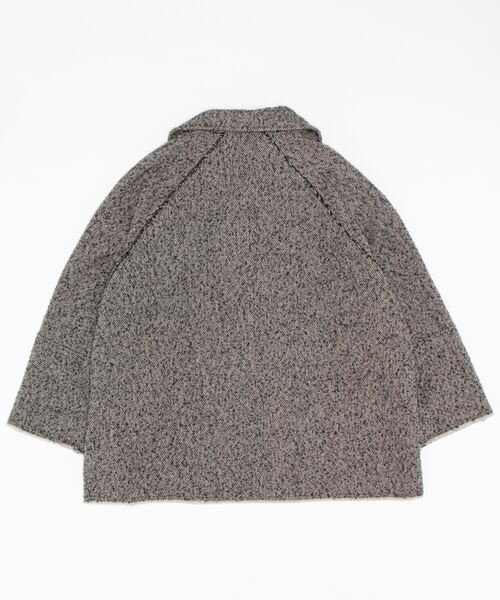 Doux archives（ドゥアルシーヴ）の「ツイードミドルテーラーコート（チェスターコート・レディース・ブラック/ベージュ・FREE）」の4枚目の写真