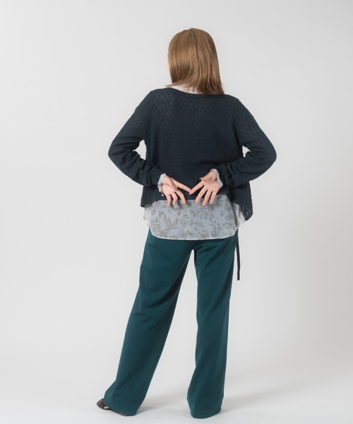 LAYMEE(レイミー)の「Lautrec knit / ローレックニット(カーディガン/ボレロ・レディース・モカ/ホワイト/ブラック・FREE)」の13枚目の写真