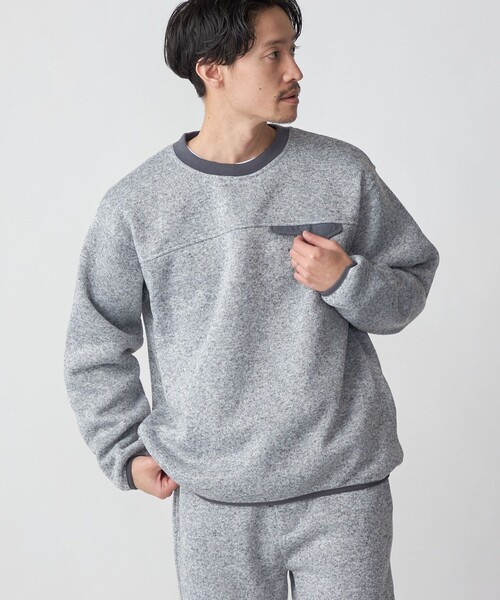 SHIPS（シップス）の「SHIPS: メランジ フリース クルーネック プルオーバー（スウェット・メンズ・グレー/ブラック・SMALL/MEDIUM/LARGE/X-LARGE）」の17枚目の写真