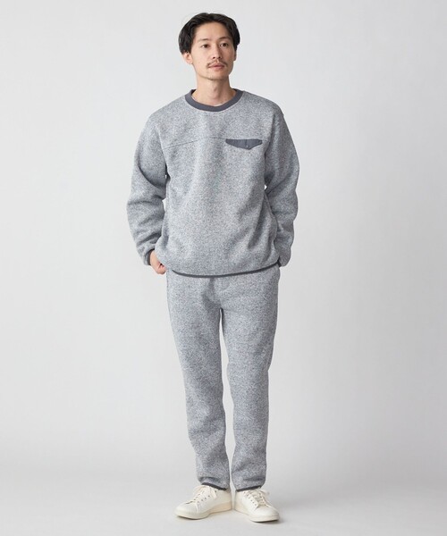 SHIPS（シップス）の「SHIPS: メランジ フリース クルーネック プルオーバー（スウェット・メンズ・グレー/ブラック・SMALL/MEDIUM/LARGE/X-LARGE）」の9枚目の写真