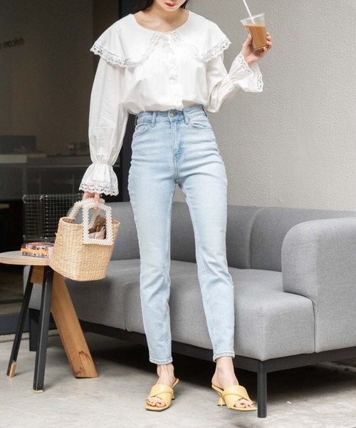 OLUPIC（オルピック）の「OLUPIC/【WEB限定】レースビックカラーブラウス（シャツ/ブラウス・レディース・ホワイト・FREE）」の6枚目の写真