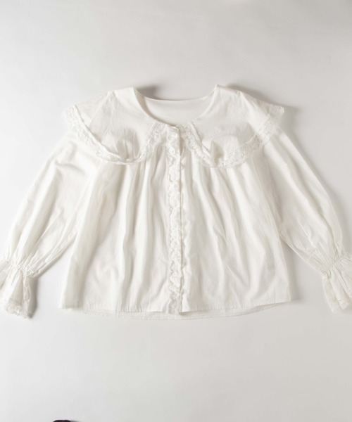 OLUPIC（オルピック）の「OLUPIC/【WEB限定】レースビックカラーブラウス（シャツ/ブラウス・レディース・ホワイト・FREE）」の10枚目の写真