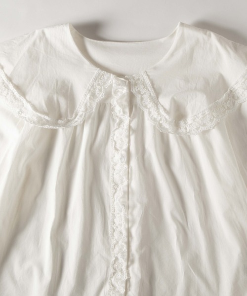 OLUPIC（オルピック）の「OLUPIC/【WEB限定】レースビックカラーブラウス（シャツ/ブラウス・レディース・ホワイト・FREE）」の3枚目の写真