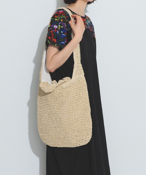 BEAMS BOY（ビームスボーイ）の「BEAMS BOY / ペーパー ショルダーバッグ 23SS（ショルダーバッグ・レディース・ブラウン/ナチュラル・ONE SIZE）」の3枚目の写真