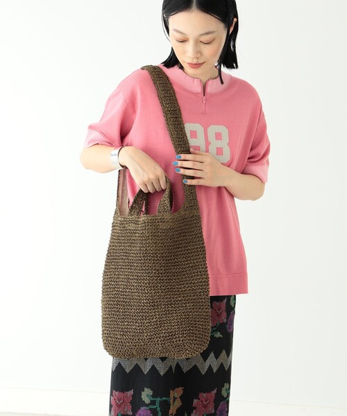 BEAMS BOY（ビームスボーイ）の「BEAMS BOY / ペーパー ショルダーバッグ 23SS（ショルダーバッグ・レディース・ブラウン/ナチュラル・ONE SIZE）」の7枚目の写真
