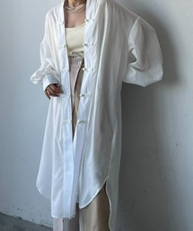 AIC. | 2WAYチャイナボタンロングシャツ/ワンピース(シャツワンピース)