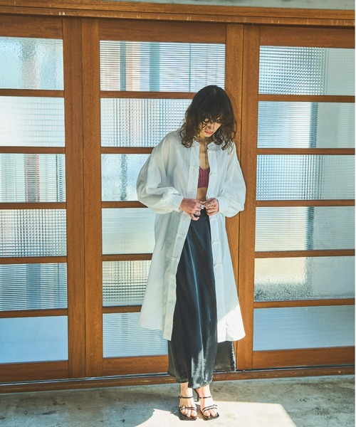 AIC.（エーアイシー）の「2WAYチャイナボタンロングシャツ/ワンピース（シャツワンピース・レディース・オフホワイト・FREE）」の12枚目の写真