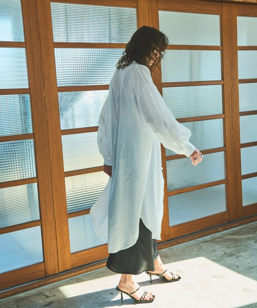 AIC.（エーアイシー）の「2WAYチャイナボタンロングシャツ/ワンピース（シャツワンピース・レディース・オフホワイト・FREE）」の14枚目の写真