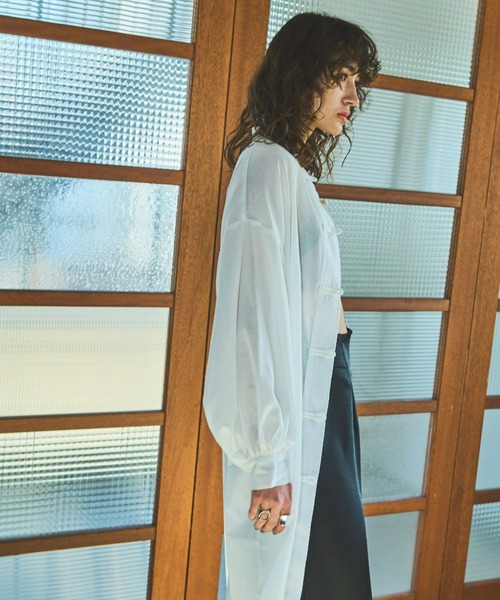 AIC.（エーアイシー）の「2WAYチャイナボタンロングシャツ/ワンピース（シャツワンピース・レディース・オフホワイト・FREE）」の11枚目の写真
