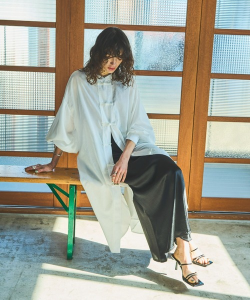 AIC.（エーアイシー）の「2WAYチャイナボタンロングシャツ/ワンピース（シャツワンピース・レディース・オフホワイト・FREE）」の18枚目の写真