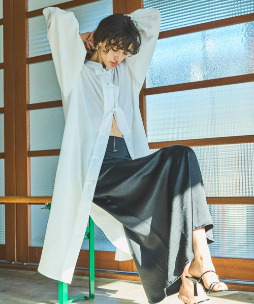 AIC.（エーアイシー）の「2WAYチャイナボタンロングシャツ/ワンピース（シャツワンピース・レディース・オフホワイト・FREE）」の16枚目の写真