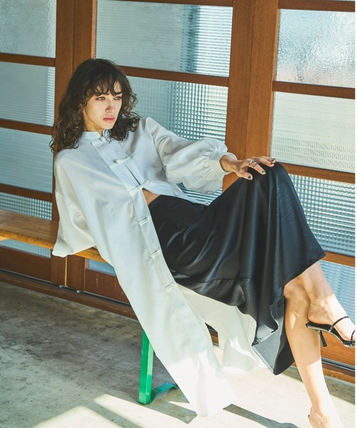 AIC.（エーアイシー）の「2WAYチャイナボタンロングシャツ/ワンピース（シャツワンピース・レディース・オフホワイト・FREE）」の17枚目の写真
