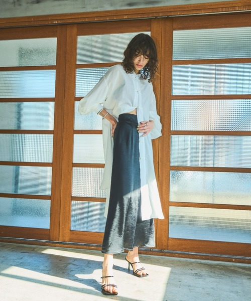 AIC.（エーアイシー）の「2WAYチャイナボタンロングシャツ/ワンピース（シャツワンピース・レディース・オフホワイト・FREE）」の13枚目の写真