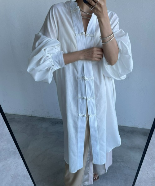 AIC.（エーアイシー）の「2WAYチャイナボタンロングシャツ/ワンピース（シャツワンピース・レディース・オフホワイト・FREE）」の22枚目の写真