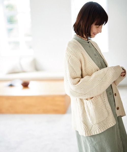 完売品　美品　サニークラウズ　ライン入りロングカーディガン　L 完売品 美品 サニークラウズ ライン入りロングカーディガン Lの