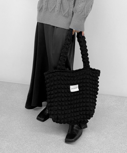LVEU.(ラブユ.)の「【LVEU.】ポップコーントートバッグ / バッグ BAG 鞄 トート ポップコーン ポコポコ カジュアル ブラック アイボリー ZOZOTOWN限定(トートバッグ・レディース・ブラック/アイボリー・FREE)」の11枚目の写真