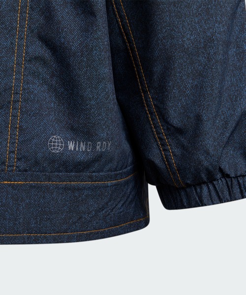 adidas（アディダス）の「デニム 総柄プリント ウーブン ルーズフィット トラックトップ / ジャージ / アディダス adidas（ナイロンジャケット・キッズ・ダークネイビー/ブラック×ホワイト/ブルー系その他・110/120/130/140/150/160）」の11枚目の写真