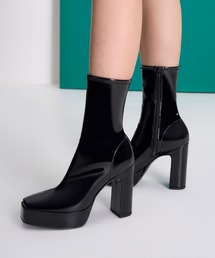 CHARLES & KEITH | プラットフォーム ブロックヒールアンクルブーツ(ブーツ)