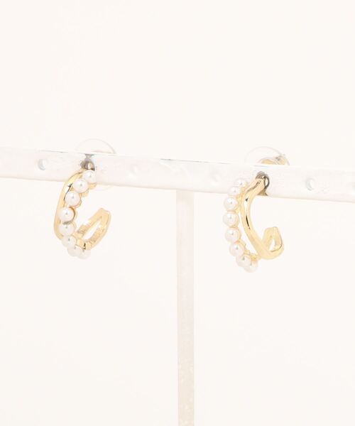 Burner(バーナー)の「【OKUOKU 0909】ハーフリングパールピアス oku-pierce-675240477640-37 I(ピアス(両耳用)・レディース・A・FREE)」の3枚目の写真