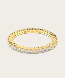 SWAROVSKI | 【公式】【スワロフスキー】Matrix Vittore リング, ラウンドカット, ホワイト, ゴールドトーン仕上げ(リング)