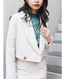 MURUA | ショートベルトジャケット【セットアップ着用可能】(テーラードジャケット)