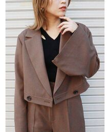 MURUA | ショートベルトジャケット【セットアップ着用可能】(テーラードジャケット)