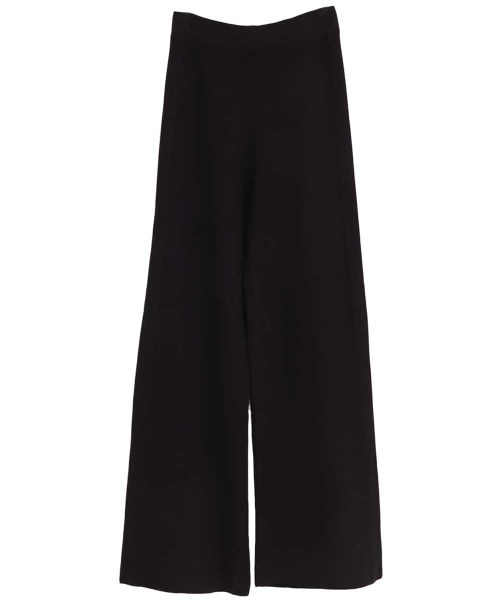 ISOOK（アイスー）の「サイドデザインニットパンツ（chiica select） / ワイドパンツ ニットパンツ リブパンツ（その他パンツ・レディース・ブラック/アイボリー・FREE）」の13枚目の写真