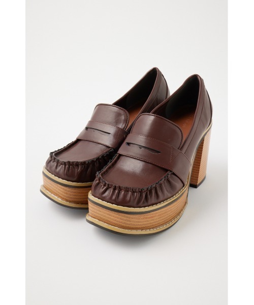 MOUSSY（マウジー）の「PLATFORM SQUARE ローファー（ローファー・レディース・ブラウン/ブラック・SMALL/MEDIUM/LARGE）」の12枚目の写真