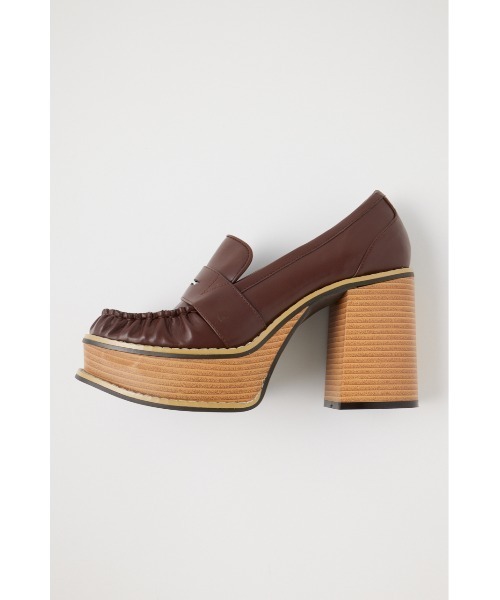 MOUSSY（マウジー）の「PLATFORM SQUARE ローファー（ローファー・レディース・ブラウン/ブラック・SMALL/MEDIUM/LARGE）」の13枚目の写真