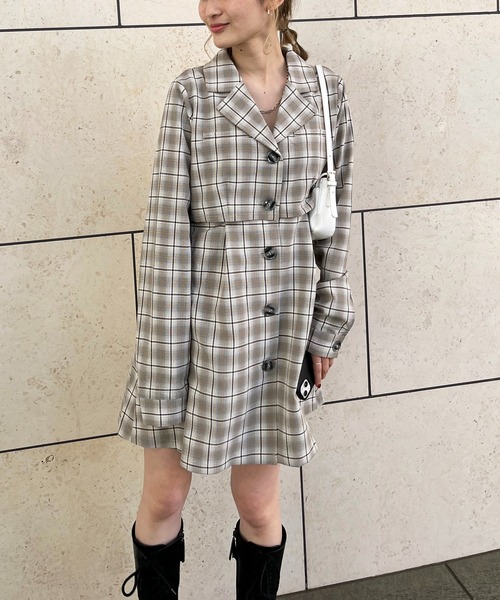 SPIRALGIRL ジャケットレイヤードスタイルワンピース ジャケットレイヤードスタイルワンピース SPIRALGIRL