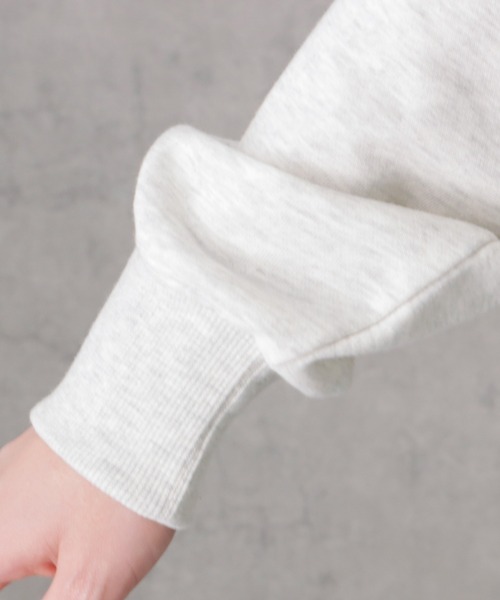 UNDERWRAPS(アンダーラップス)の「UNDERWRAPS アンダーラップス 刺繍ハーフジップ裏毛トレーナー(スウェット・レディース・サックスブルー/チャコール/オートミール・M/L)」の9枚目の写真