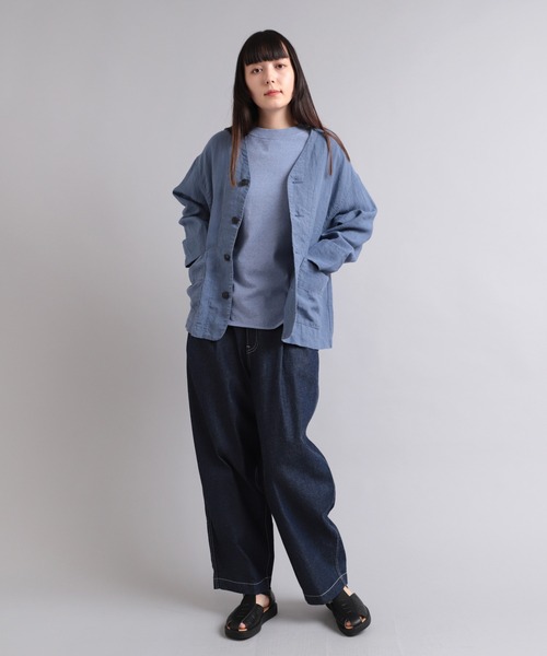 RNA-N（アールエヌエーエヌ）の「M1997 反毛オーガニック天竺Ｔシャツ（Tシャツ/カットソー・レディース・ブルー/ダークブルー/杢グレー・MEDIUM）」の20枚目の写真