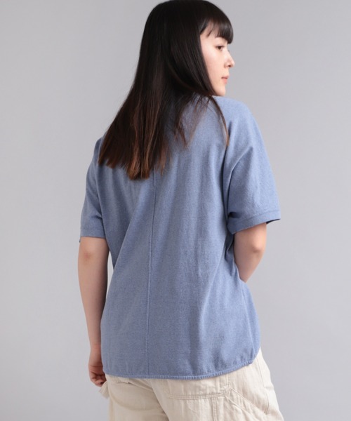 RNA-N（アールエヌエーエヌ）の「M1997 反毛オーガニック天竺Ｔシャツ（Tシャツ/カットソー・レディース・ブルー/ダークブルー/杢グレー・MEDIUM）」の9枚目の写真