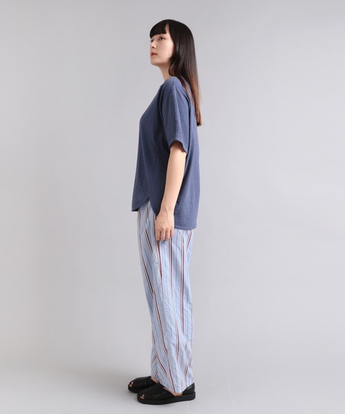 RNA-N（アールエヌエーエヌ）の「M1997 反毛オーガニック天竺Ｔシャツ（Tシャツ/カットソー・レディース・ブルー/ダークブルー/杢グレー・MEDIUM）」の18枚目の写真