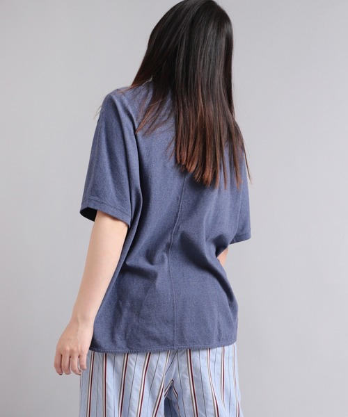 RNA-N（アールエヌエーエヌ）の「M1997 反毛オーガニック天竺Ｔシャツ（Tシャツ/カットソー・レディース・ブルー/ダークブルー/杢グレー・MEDIUM）」の16枚目の写真