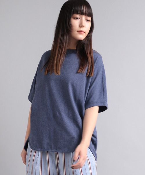 RNA-N（アールエヌエーエヌ）の「M1997 反毛オーガニック天竺Ｔシャツ（Tシャツ/カットソー・レディース・ブルー/ダークブルー/杢グレー・MEDIUM）」の14枚目の写真
