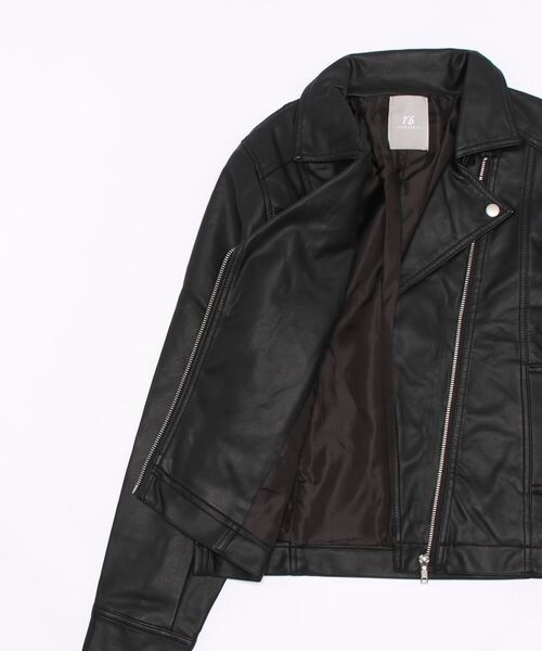 ROSE BUD(ローズバッド)の「ライダースジャケット(ライダースジャケット・レディース・ブラック/ベージュ・FREE)」の4枚目の写真