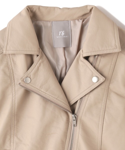 ROSE BUD(ローズバッド)の「ライダースジャケット(ライダースジャケット・レディース・ブラック/ベージュ・FREE)」の5枚目の写真