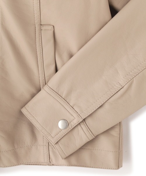 ROSE BUD(ローズバッド)の「ライダースジャケット(ライダースジャケット・レディース・ブラック/ベージュ・FREE)」の8枚目の写真