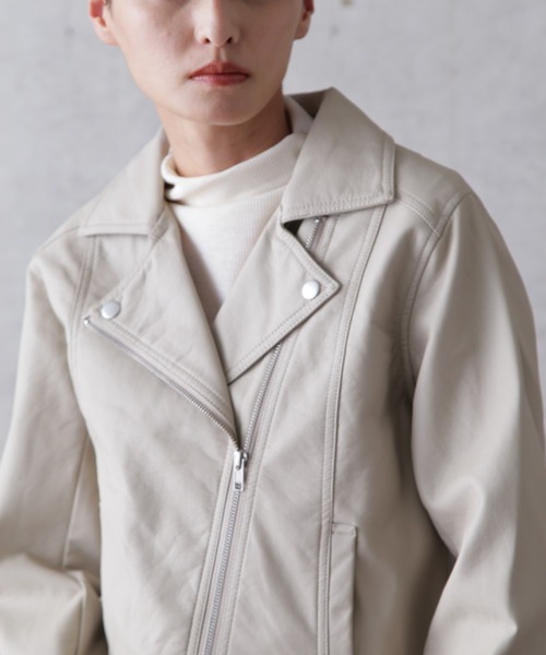 ROSE BUD(ローズバッド)の「ライダースジャケット(ライダースジャケット・レディース・ブラック/ベージュ・FREE)」の22枚目の写真