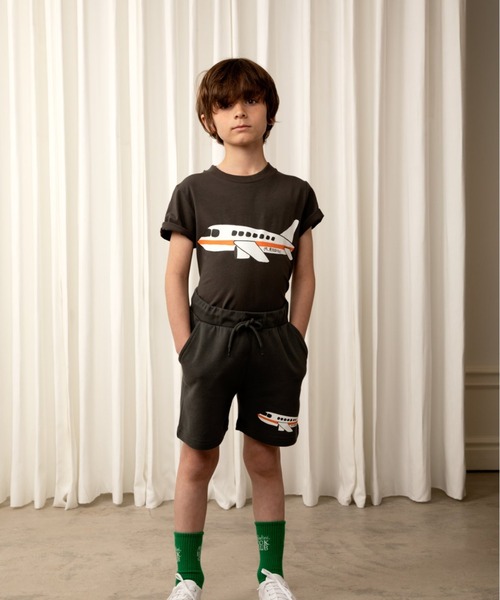 Mini Rodini（ミニロディーニ）の「mini rodini / 飛行機フロント mini rodini 飛行機 ミニロディーニTシャツ 140-146 半袖