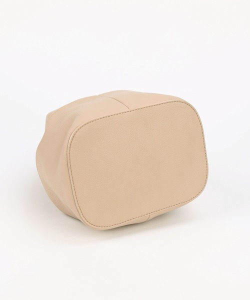 CEMONEMO(セモネモ)の「2way バケット 巾着 ショルダーバッグ(ショルダーバッグ・レディース・ブラウン/ベージュ/ブラック・FREE)」の5枚目の写真