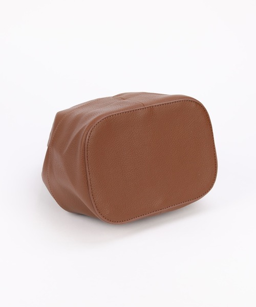 CEMONEMO(セモネモ)の「2way バケット 巾着 ショルダーバッグ(ショルダーバッグ・レディース・ブラウン/ベージュ/ブラック・FREE)」の9枚目の写真